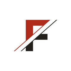 Alphabet Letters F Logo or Icon Design Vector Illustration