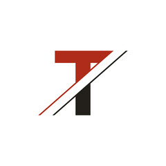 Alphabet Letters T Logo or Icon Design Vector Illustration