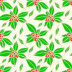 Abstract flowers pattern. Hand-drawn background in boho style for wrapping paper and textiles.
