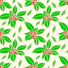 Tuinposter Abstract flowers pattern. Hand-drawn background in boho style for wrapping paper and textiles. © Inna