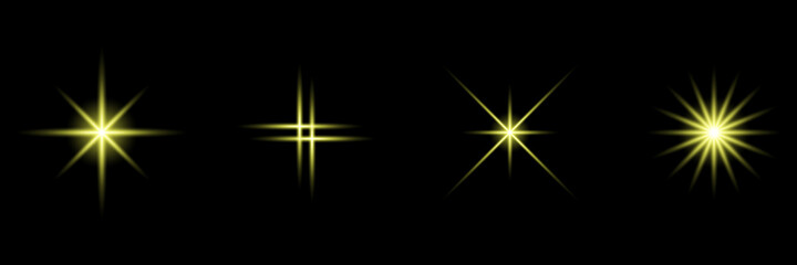 Fototapeta premium Sparkling star, vector glowing star light effect. Glitter magic star sparks. Vector illustration