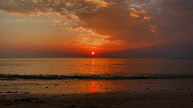 orange, sea, sun, sky, ocean, clouds, beach, horizon, reflection, waves, cloud, beautiful, evening, dusk, dawn, coast, red, light, colours, magic, gold, paradise, relax, golden, calm, holiday, tropica