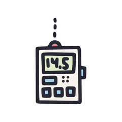 laser measuring device color vector doodle simple icon
