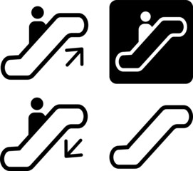 エスカレーターのシンプルなピクトグラム