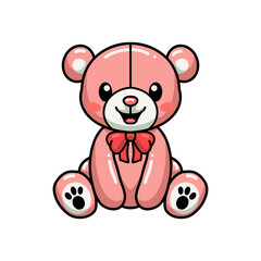 Obraz premium Cute teddy bear cartoon sitting