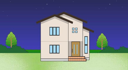 Fototapeta premium 一軒家の建物