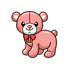 Obraz na płótnie Canvas Cute teddy bear cartoon posing