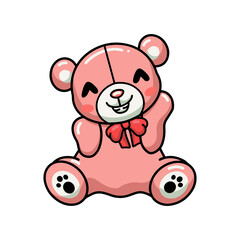 Cute teddy bear cartoon sitting