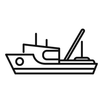 recommend clip art: Sea fish boat icon outline vector. Ship vessel