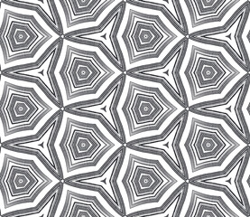 Ikat repeating swimwear design. Black