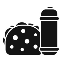 Drink product lunch icon simple vector. Healthy dinner