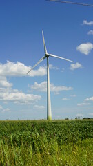 wind turbine on field