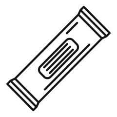 Sweet snack bar icon outline vector. Food chocolate