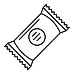 Fruit snack bar icon outline vector. Granola food