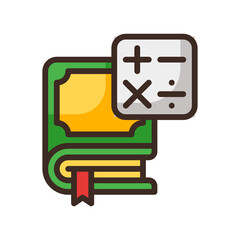 math filled line style icon. vector illustration for graphic design, website, app