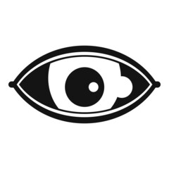 Eye pictogram icon simple vector. Vision look