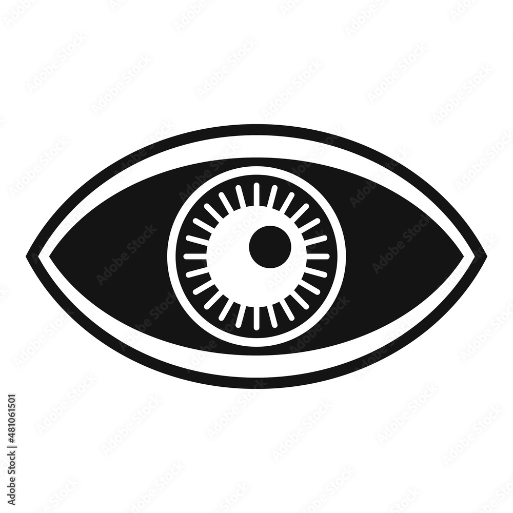 Sticker Eye watch icon simple vector. View vision