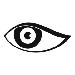 Male eye icon simple vector. View look