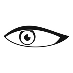 Eyelash eye icon simple vector. Sight view