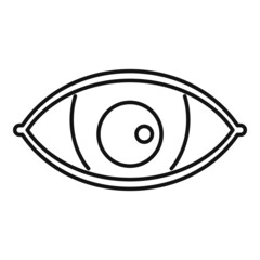 Eye shape icon outline vector. View look