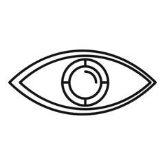 Eye light icon outline vector. View look