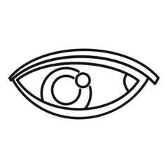 Reptile eye icon outline vector. Look view