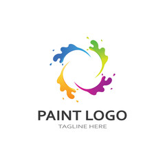 Paint Logo Template vector icon illustration design