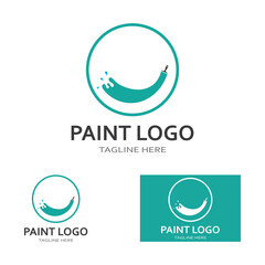 Paint Logo Template vector icon illustration design