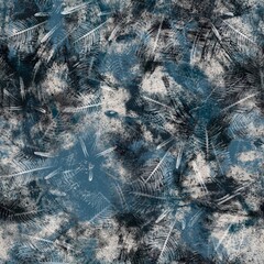 Seamless navy blue and white abstract grungy seamless surface pattern design for print. High quality illustration. Texture for background or textile or fabric or wallpaper or interior design.