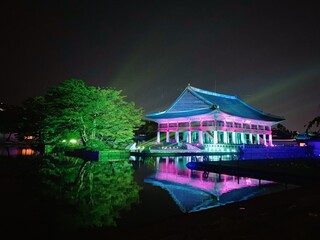 Obraz premium chinese temple at night