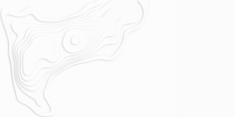 Abstract paper cut white background. Topographic canyon map light relief texture, abstract realistic papercut decoration textured with wavy layers. Abstract background with waves. Abstract papercut.