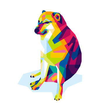 a cute dog with pop art style, perfect for posters and clothes