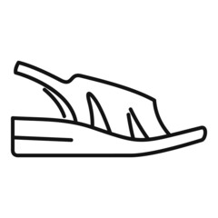 Sandal heels icon outline vector. Woman footwear