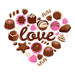 Sweet Valentine Chocolate Love
