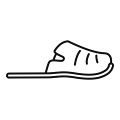 Home slipper icon outline vector. Woman shoe