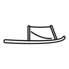 Sandal slippers icon outline vector. Woman slipper