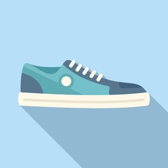 Active sneaker icon flat vector. Sport design