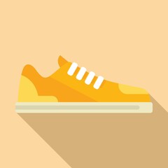 Sale sneaker icon flat vector. Sport shoe
