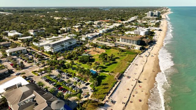 Aerial drone video Humiston Beach Park Vero Beach FL