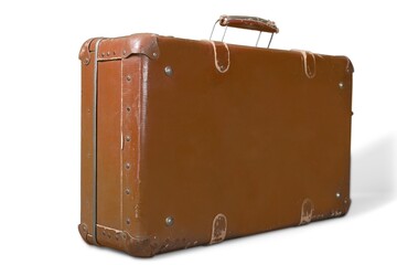 Antique or retro luggage or suitcase for travel