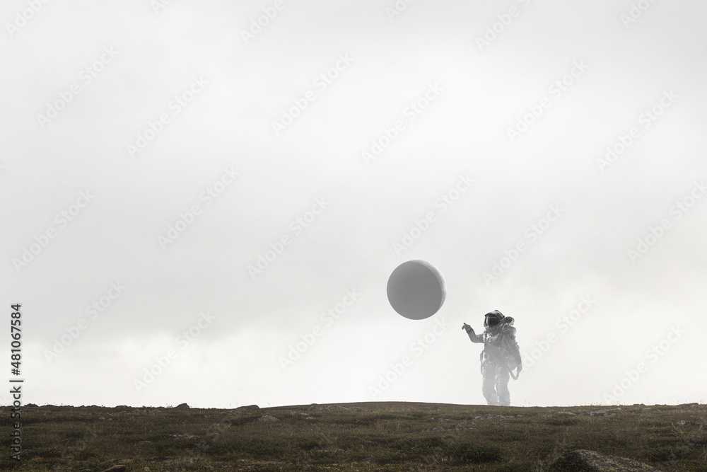 Canvas Prints astronaut on the other planet