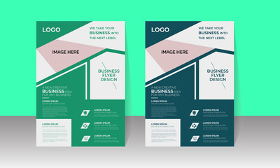 New Corporate Business Flyer Design, Travel Brochure Design, Real State A4 Template, Vector Illustration with Images