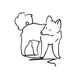 Design vector oneline drawing art of animals easy 