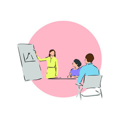 design doodle illustration for business, meeting, deal and deadline