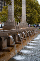 fountains in the park