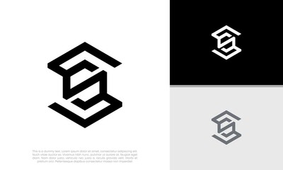 Initials S. SS logo design. Initial Letter Logo.