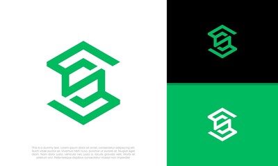 Initials S. SS logo design. Initial Letter Logo.