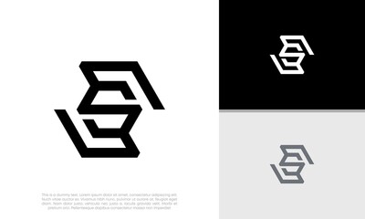 Initials S. SS logo design. Initial Letter Logo.