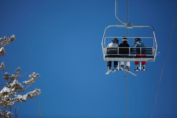 People on skii Lift