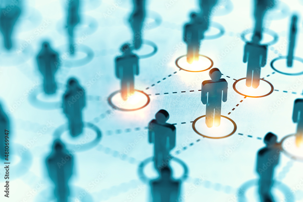 Aufkleber social web network background image